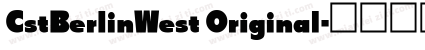 CstBerlinWest Original字体转换